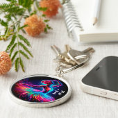 Bright Ballerina Ballett Nebel Moderner Tanz Schwa Schlüsselanhänger (Seite)