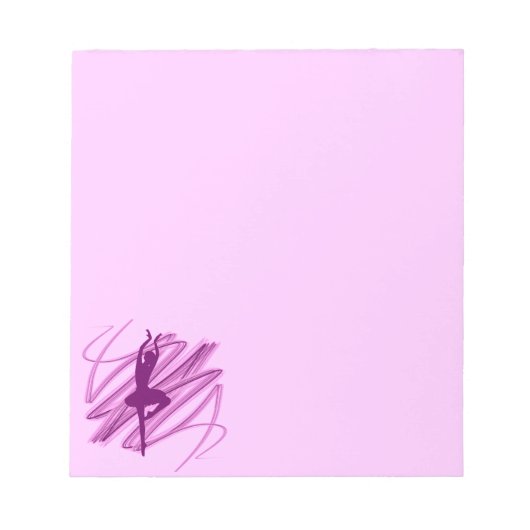 Bright Ballerina Tänzerin Notizblock (Vorderseite)