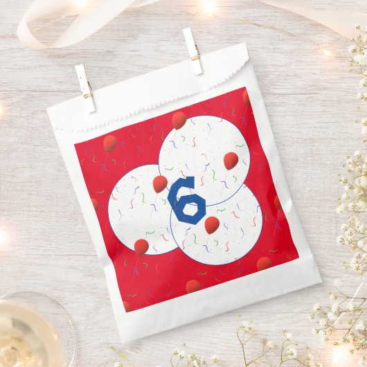 Bright Balloons & Confetti Geburtstag Geschenktütchen (Ausgeschnitten)