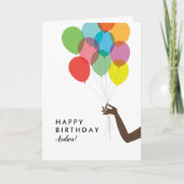 Bright Balloons Custom Happy Birthday Card Karte (Vorderseite)