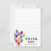 Bright Balloons Geburtstag Danke Notiz (Vorderseite)