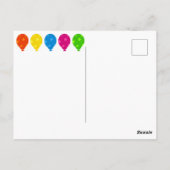 Bright Balloons Happy Birthday Postkarte (Rückseite)