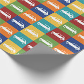Bright Basics Schachbrett Mini Cooper Geschenkpapier (Ecke)