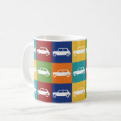Bright Basics Schachbrett Mini Cooper Kaffeetasse (Vorderseite Links)