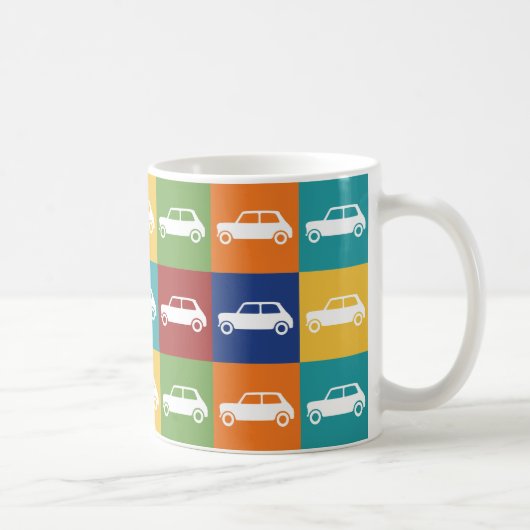 Bright Basics Schachbrett Mini Cooper Kaffeetasse (Rechts)