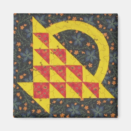 Bright Basket Quilt Block Magnet (Vorne)