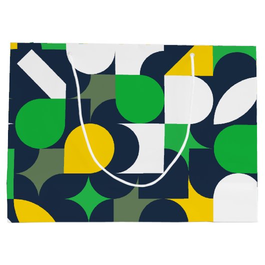 Bright Bauhaus Shape Große Geschenktüte (Rückseite)