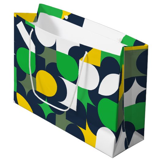 Bright Bauhaus Shape Große Geschenktüte (Vorderseite Schrägansicht)