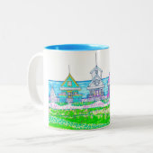 Bright Beach Hütte Blue Tasse (Vorderseite Links)