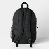 Bright Beachy Strip Muster Bedruckter Rucksack (Rückseite)