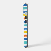 Bright Beachy Strip Muster iPhone 15 Hülle (Linke Seite)