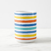 Bright Beachy Strip Muster Kaffeetasse (Mittel)