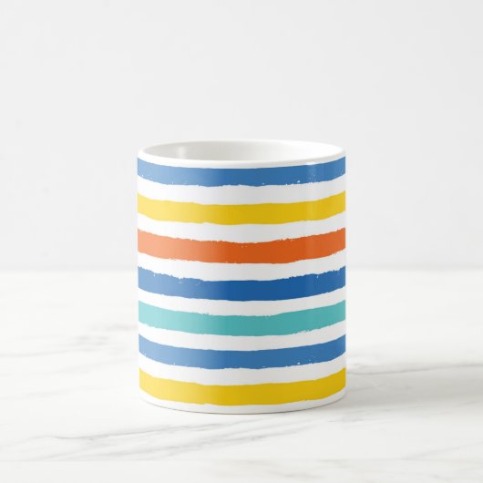 Bright Beachy Strip Muster Kaffeetasse (Mittel)