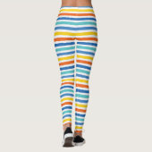 Bright Beachy Strip Muster Leggings (Rückseite)