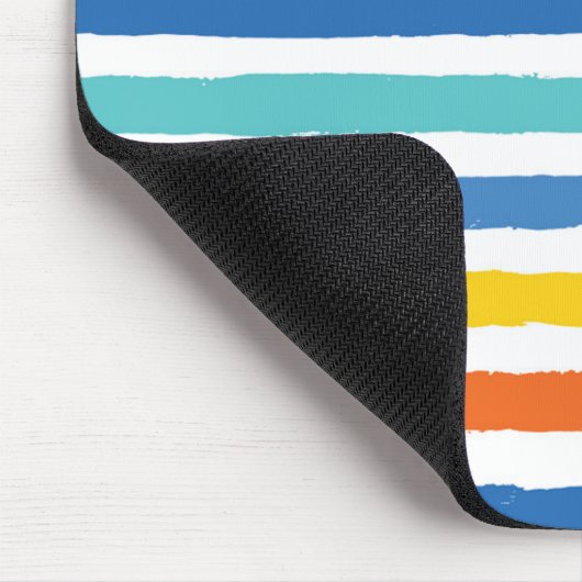 Bright Beachy Strip Muster Mousepad (Ecke)