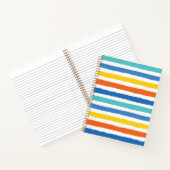 Bright Beachy Strip Muster Notizblock (Innenseite)