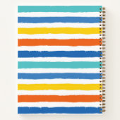 Bright Beachy Strip Muster Notizblock (Rückseite)