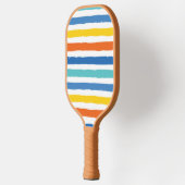 Bright Beachy Strip Muster Pickleball Schläger (Links)
