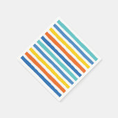 Bright Beachy Strip Muster Serviette (Ecke)