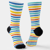 Bright Beachy Strip Muster Socken (Gewinkelt)