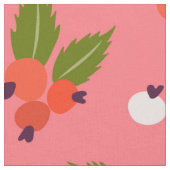 Bright Berry Christmas Pattern Stoff (Nahaufnahme)