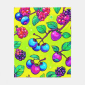 Bright Berry Fruit Pattern Fleecedecke (Vorderseite)