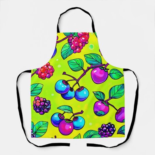 Bright Berry Fruit Pattern Schürze (Vorderseite)
