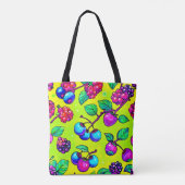 Bright Berry Fruit Pattern Tasche (Rückseite)