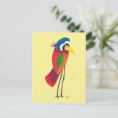 Bright Big-Mit Augen Bird-Postkarte Postkarte (Stehend Vorderseite)
