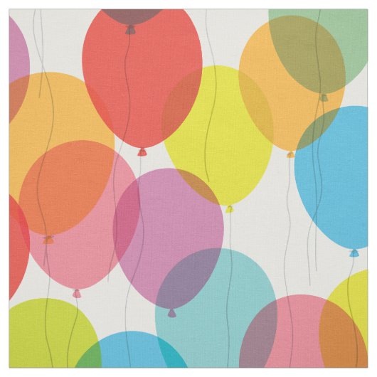Bright Birthday Balloons Stoff (Muster)