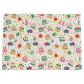 Bright Birthday Cakes and Balloons Wrapping Paper Große Geschenktüte (Vorderseite)
