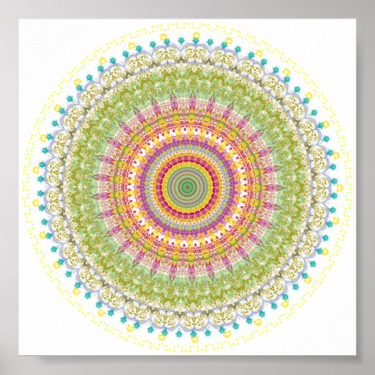 Bright Blessings Mandala Poster (Vorne)