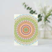 Bright Blessings Mandala Postkarte (Stehend Vorderseite)