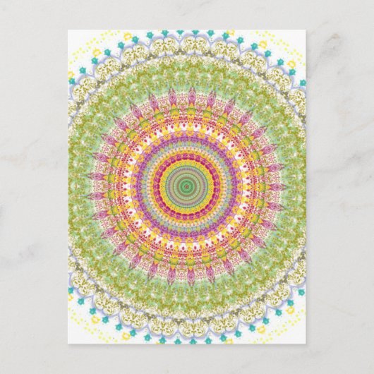Bright Blessings Mandala Postkarte (Vorderseite)