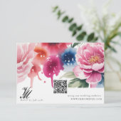 Bright Bloom Blossom Hochzeitsskala QR Code RSVP K (Stehend Vorderseite)