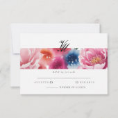 Bright Bloom Blossom Wedding RSVP Karten (Vorderseite)