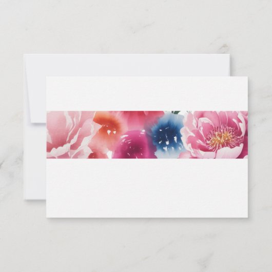 Bright Bloom Blossom Wedding RSVP Karten (Rückseite)