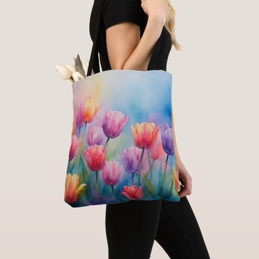 Bright Bloom Tulips Tasche (Von Nahem)