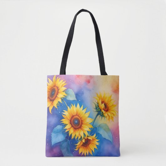 Bright Blooms Sunflower Tote Tasche (Vorderseite)