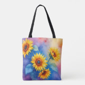 Bright Blooms Sunflower Tote Tasche (Rückseite)