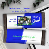 Bright Blue Abschluss Custom Candy Bar Wrapper Flyer
