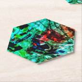 Bright blue abstract paper coaster.Dazzling sea   Untersetzer (angewinkelt)