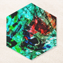 Bright blue abstract paper coaster.Dazzling sea   Untersetzer