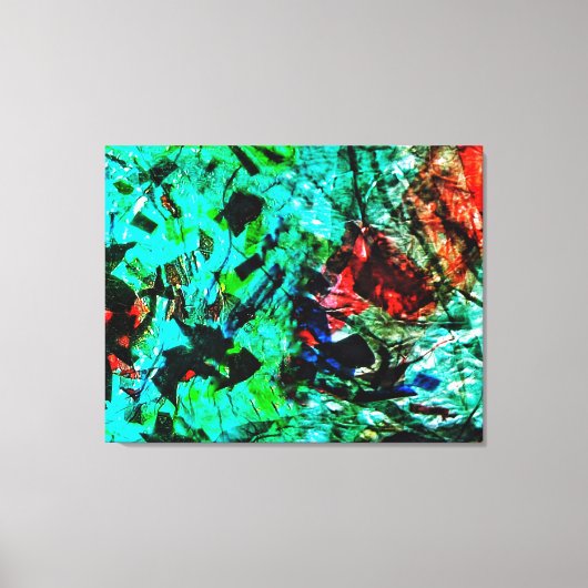 Bright blue abstract Stretched Canvas Print,Bright Leinwanddruck (Vorderseite)