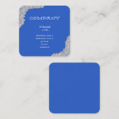 Bright Blue Abstrakt Business Cards Quadratische Visitenkarte (Vorne/Hinten)