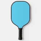 Bright Blue and Black Abstract Print with Name Pickleball Schläger (Rückseite)