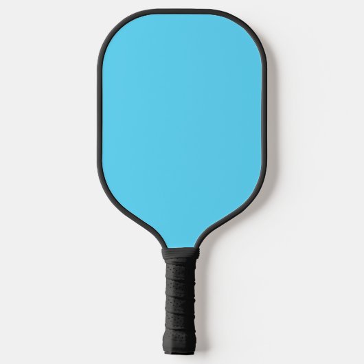 Bright Blue and Black Abstract Print with Name Pickleball Schläger (Rückseite)
