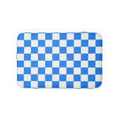 Bright Blue and White Checkers Badematte (Vorderseite)