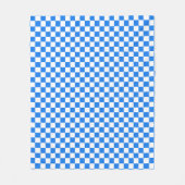 Bright Blue and White Checkers Fleecedecke (Vorderseite)