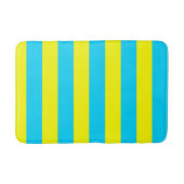 Bright Blue and Yellow Stripes  Badematte (Vorderseite)